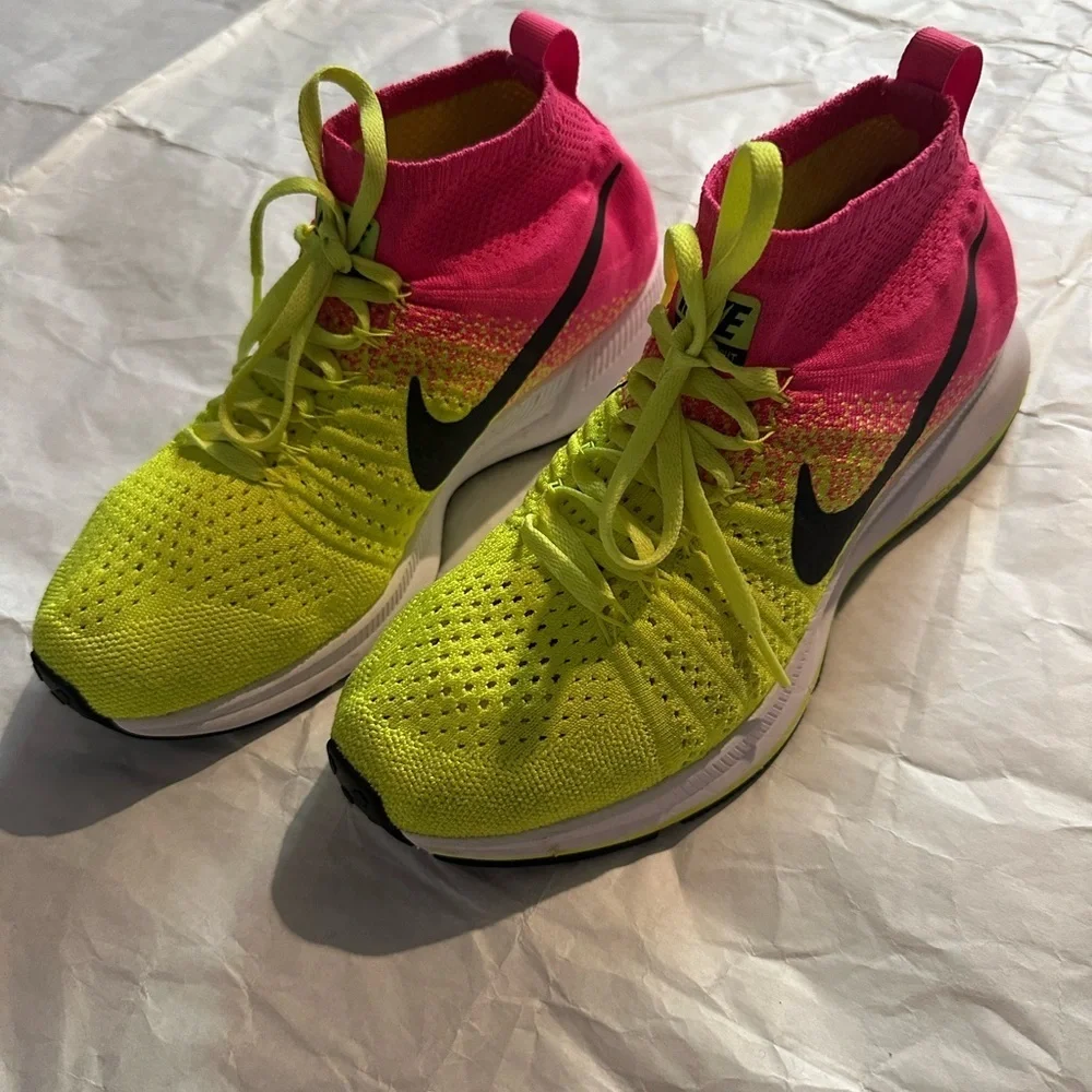 Nike Bright Pink and Lime Green Sneakers
